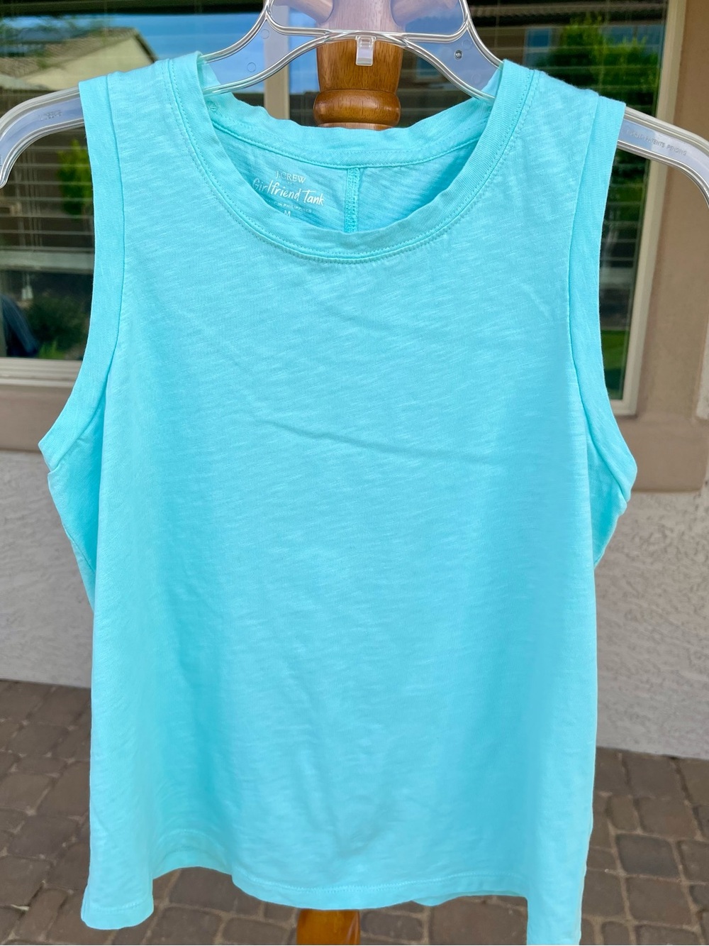 J. Crew Factory Light Aqua Cotton Tank Top 100% cotton